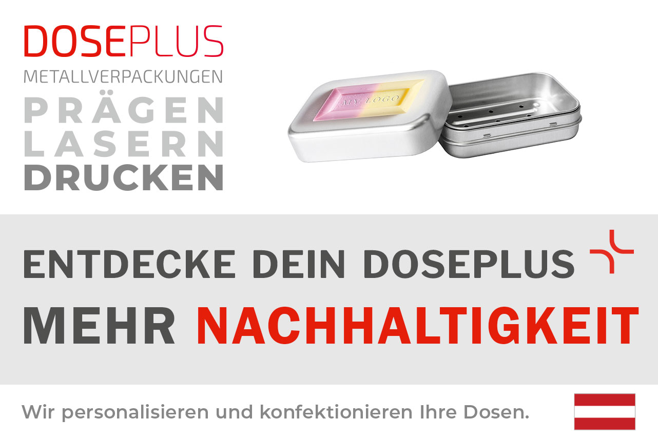 Doseplus Seifendose DSS-025 aus Aluminium mit integriertem Abtropfgitter – entdecke dein Doseplus, mehr Nachhaltigkeit. Ideal für feste Seifen und plastikfreie Pflege.