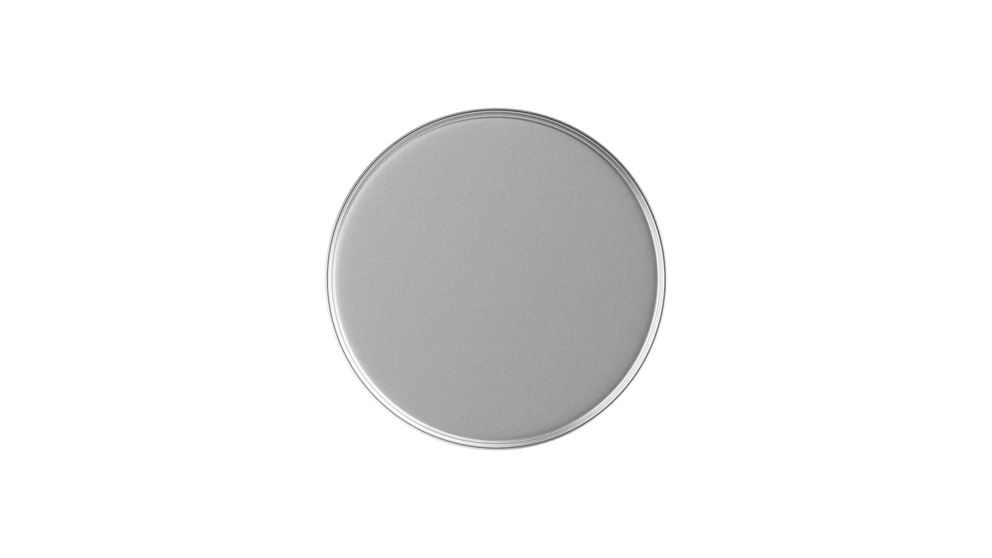 Runder Metalldeckel einer Kräuterdose