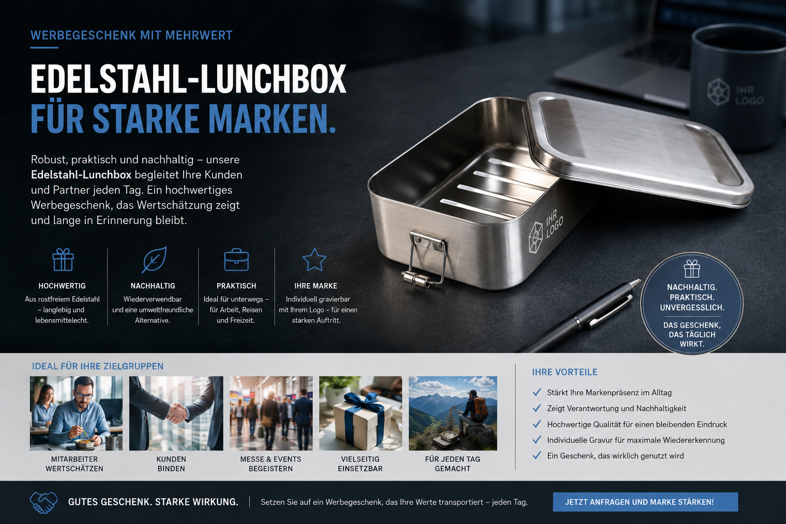 Jausenbox XXL aus Edelstahl